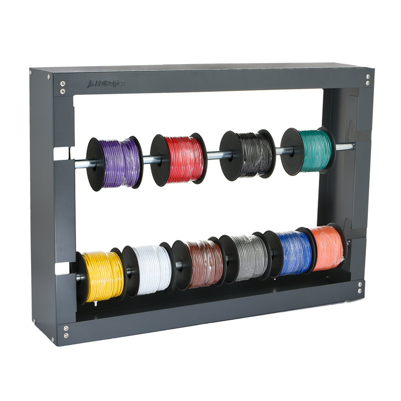 AdirPro 18.25" H 26" W 6" D Wire Spool Rack with 2 Rod Wayfair
